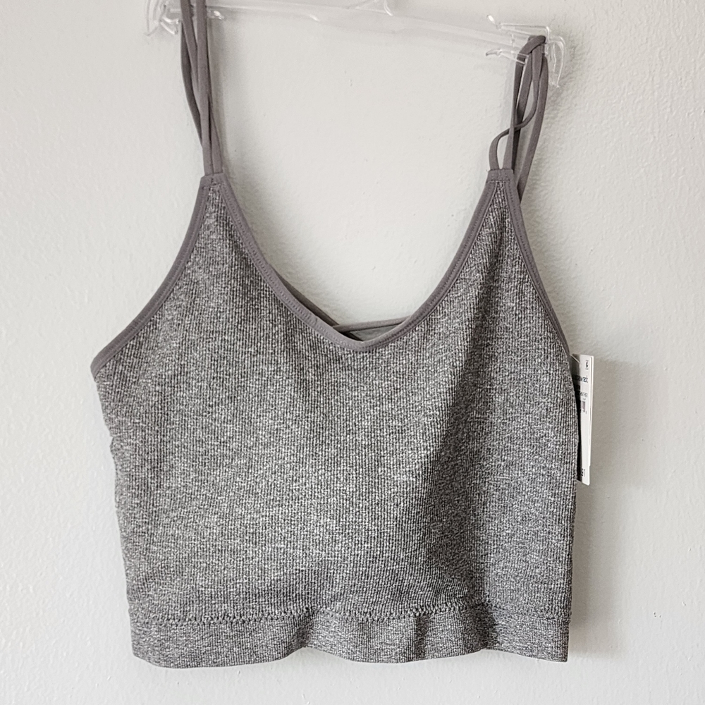 Abound Grey Sleet Heather Crop Top
